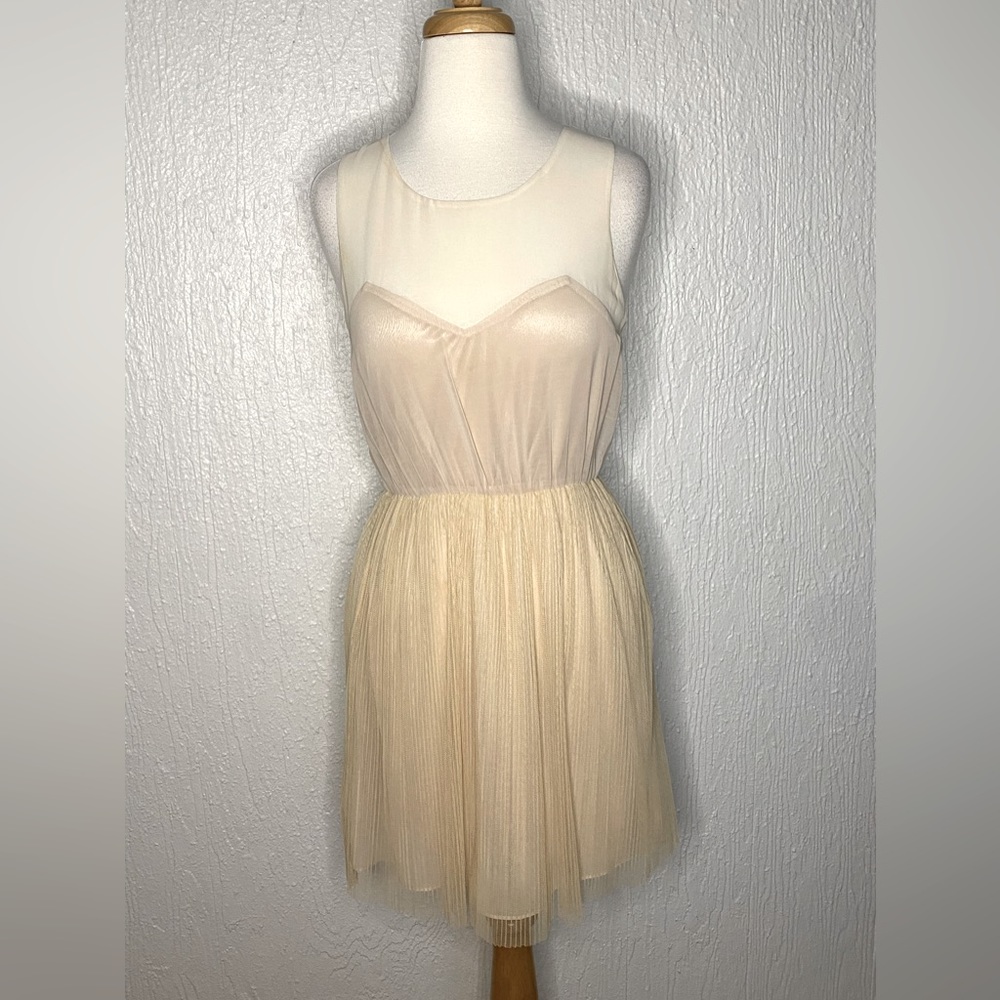 Lush ballerina style dress in Champagne, dusty rose and cream